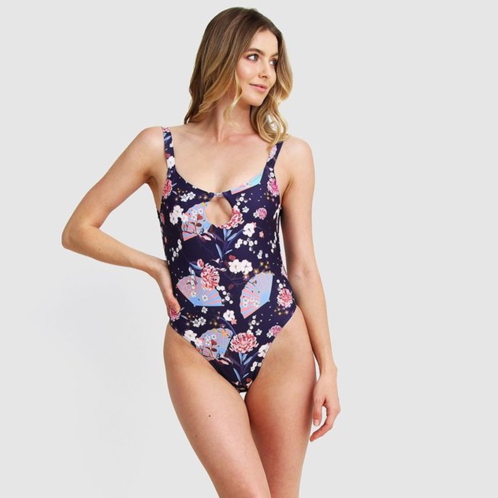 Mosmann Japanese Print Floral One-Piece Swimsuit